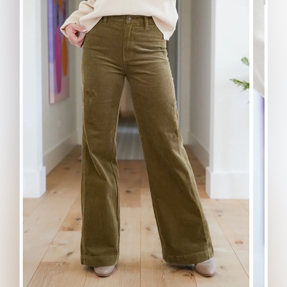 Judy green Corduroy Pants - Brown